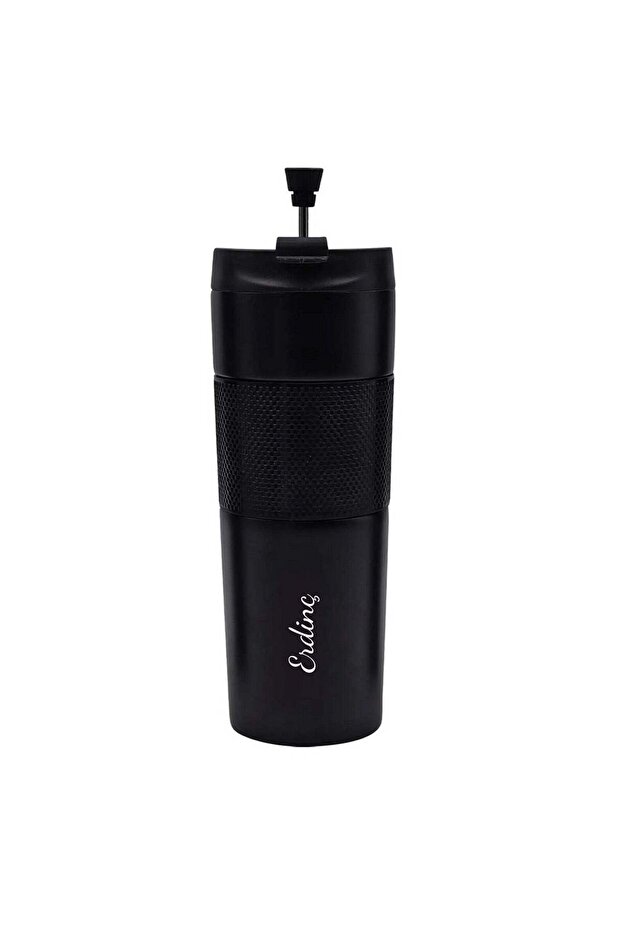 French Pressli Siyah Termos - 1