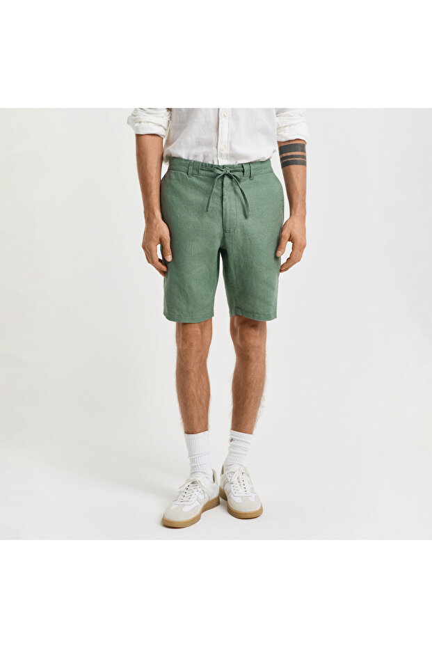 Erkek Yeşil Relaxed Fit Şort - 2