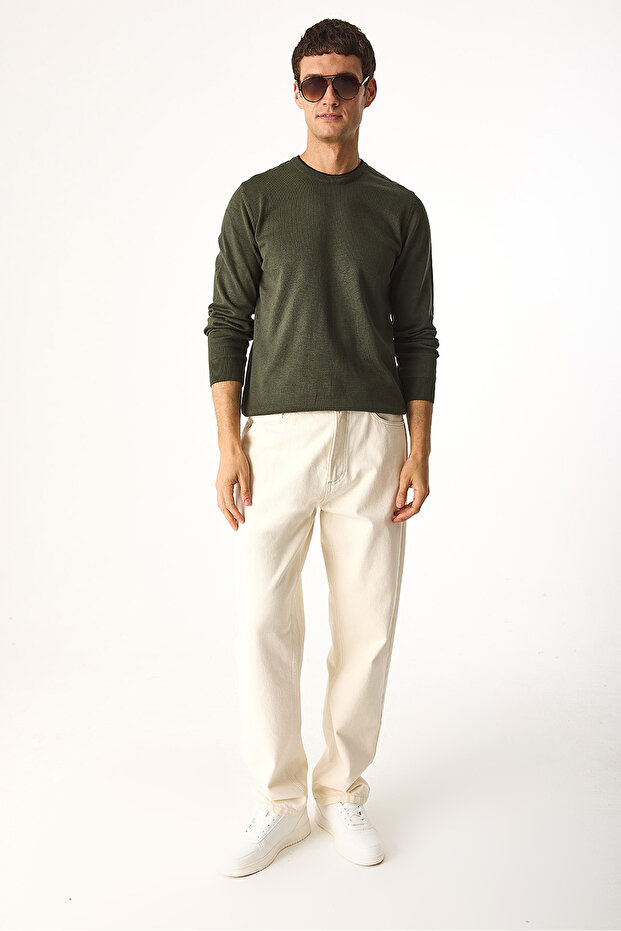 Bisiklet Yaka Regular Fit Basic Triko - 3