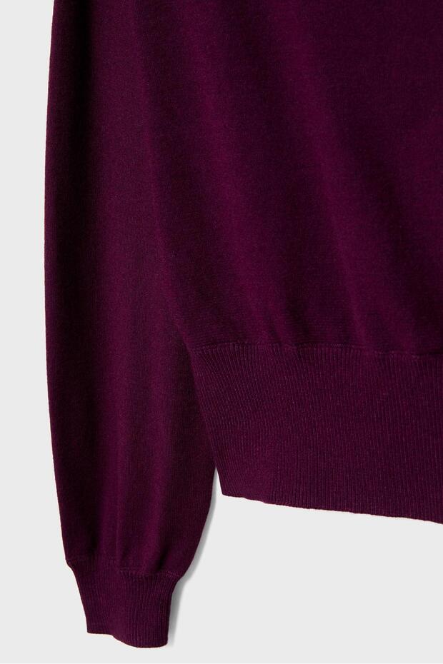 Geniş yaka triko kazak - 8