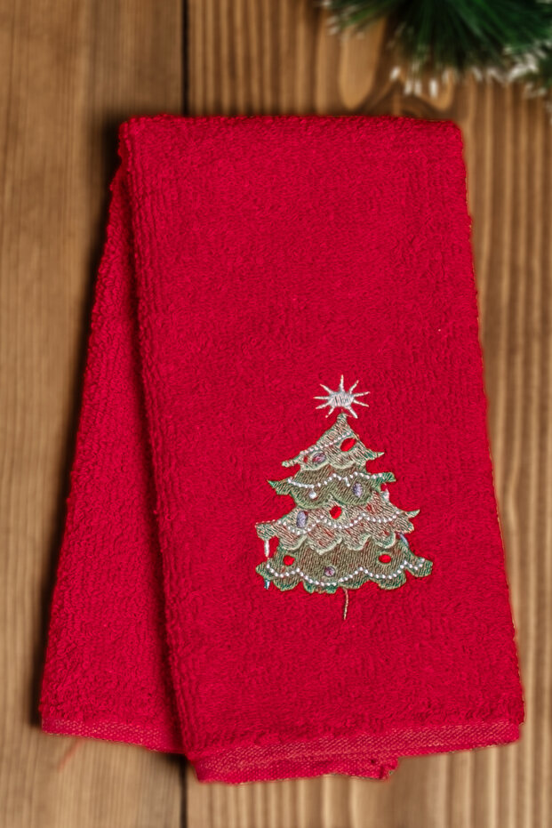 Novoročná súprava 4 kuchynských utierok v krabici |   Súprava uterákov na ruky |   Uterák na sušenie 30x50 cm - 4