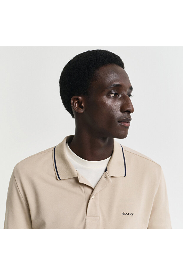 Erkek Bej Regular Fit Polo - 5