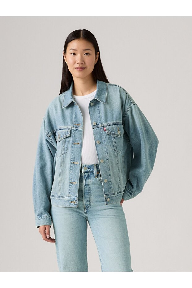 90S Women's Blue Trucker Jeans Jacket A1743-0140