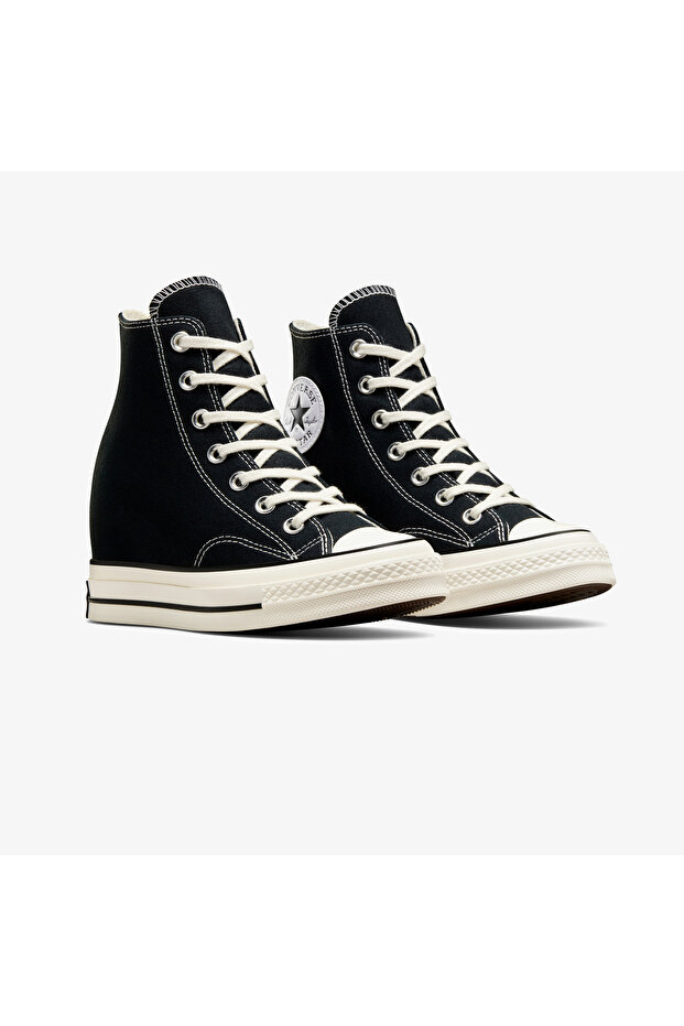 Chuck 70 Wedge Unisex Siyah Platform Sneaker - 5