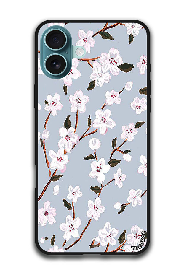 Protective Case Anti Scratch Shock Proof Bumper Cover For iPhone 16 Plus (6.7)-inch White Flower