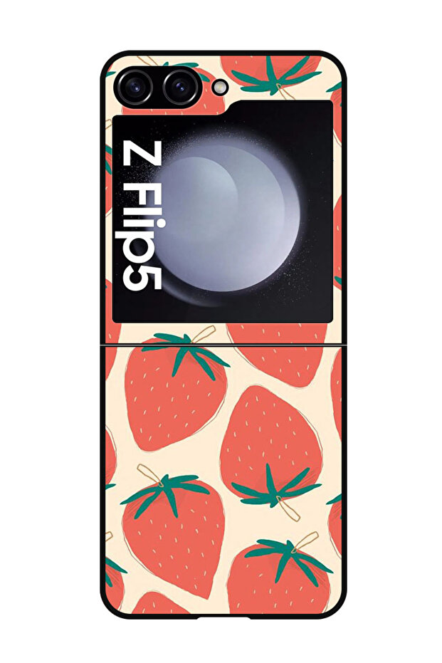 Protective Case Anti Scratch Shock Proof Bumper Cover For Samsung Galaxy Z Flip 5 Strawberries
