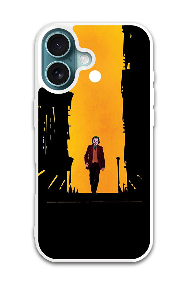 Protective Case Cover For APPLE IPHONE 16 Joker Walking (White Bumper)