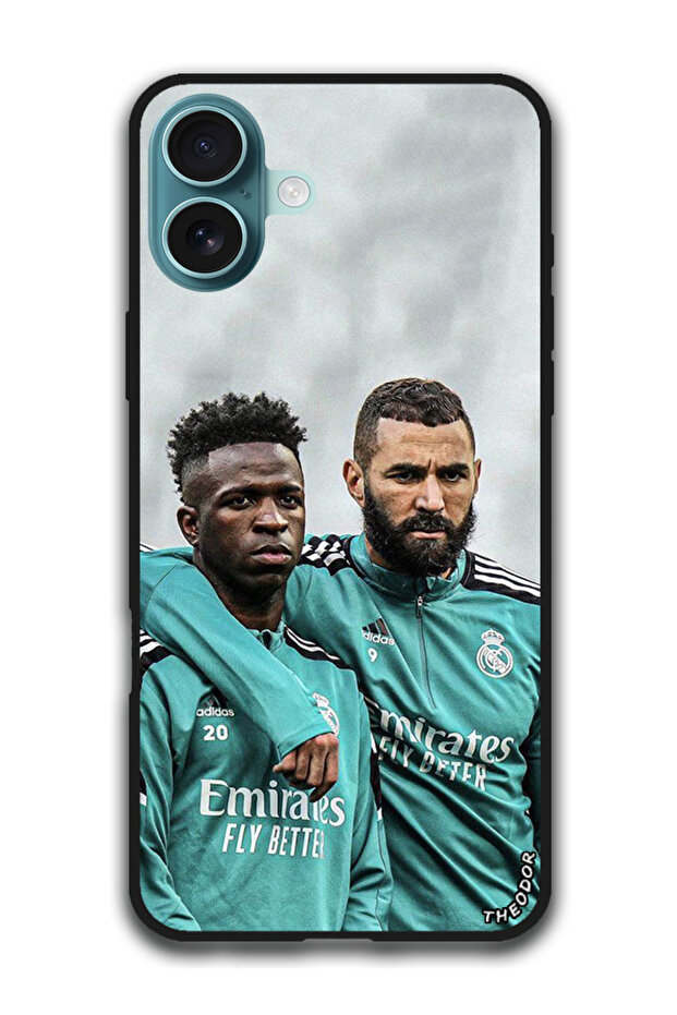 Protective Case Anti Scratch Shock Proof Cover For iPhone 16 Plus (6.7)-inch Benzema and Vinicius