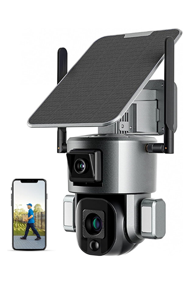 4K Solar Security Cameras Wireless Outdoor with Wireless 2.4G Wi-Fi 360° View, Solar Security Camera
