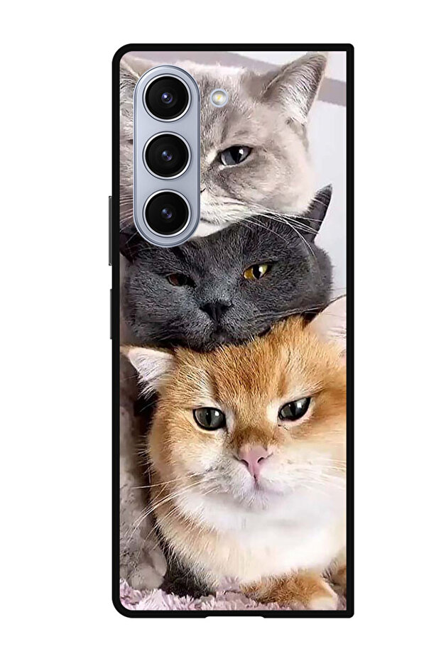 Protective Case Anti Scratch Shock Proof Bumper Cover For Samsung Galaxy Z Fold 5 Cats