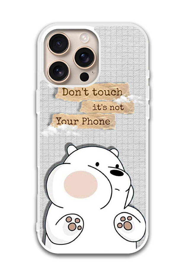 Protective Case Cover For APPLE IPHONE 16 Pro Max Dont touch (3) (White Bumper)