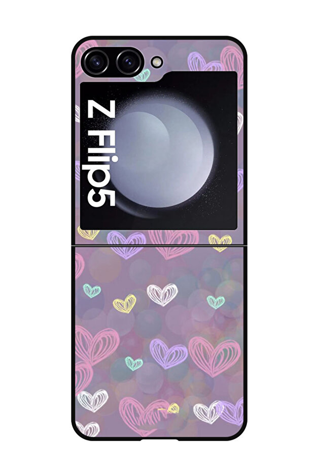 Protective Case Anti Scratch Shock Proof Bumper Cover For Samsung Galaxy Z Flip 5 Small Hearts (4)