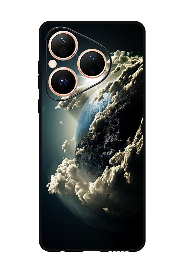 Case Compatible with Huawei Pura 80 6.6 Inch Protection Shockproof Bumper Cover Space Earth Sun