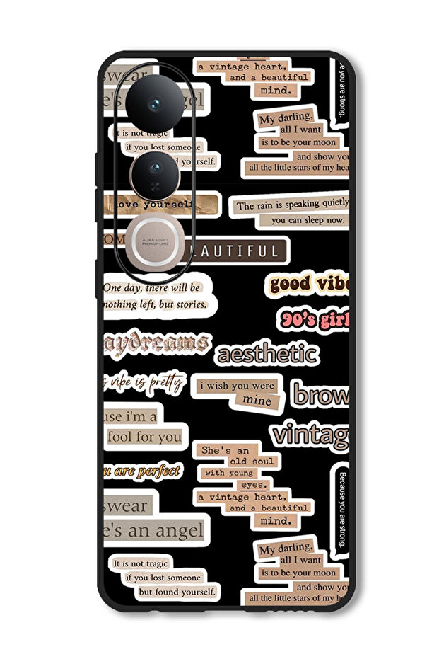 Case Compatible with Vivo V50 Lite Protection Shockproof Bumper Cover Beautiful Quote