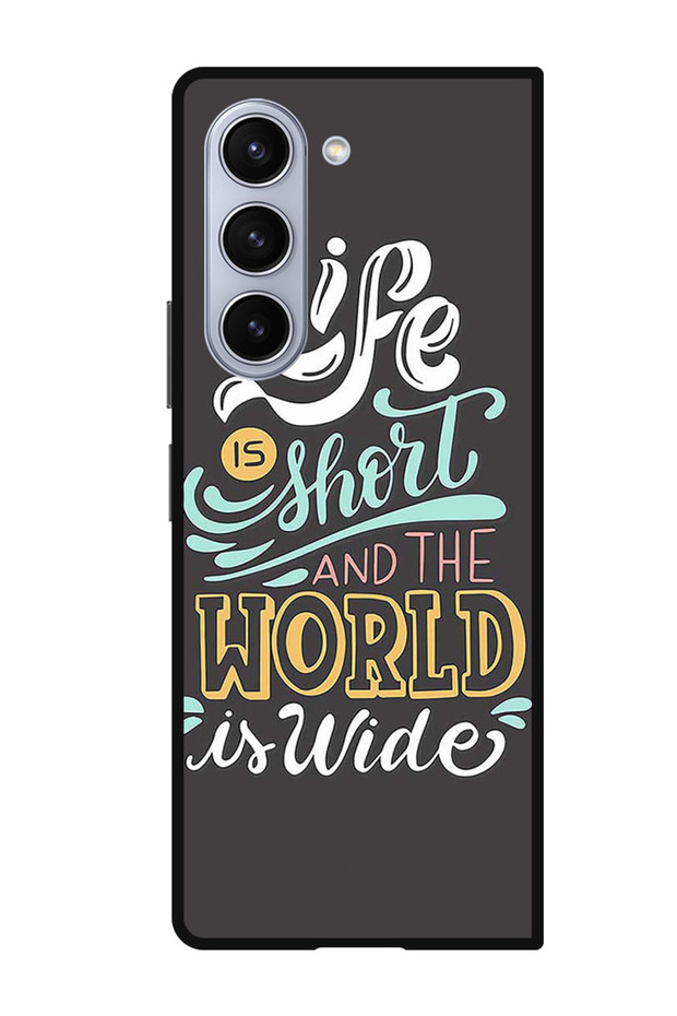 Protective Case Anti Scratch Shock Proof Bumper Cover For Samsung Galaxy Z Fold 5 Life Is Short