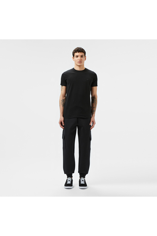 Erkek Loose Fit Siyah Eşofman Altı - 1