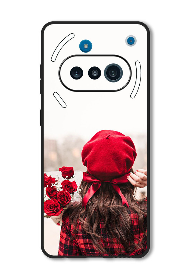 Case Compatible with Nothing Phone 3a Protection Shockproof Bumper Cover Holding Flowers