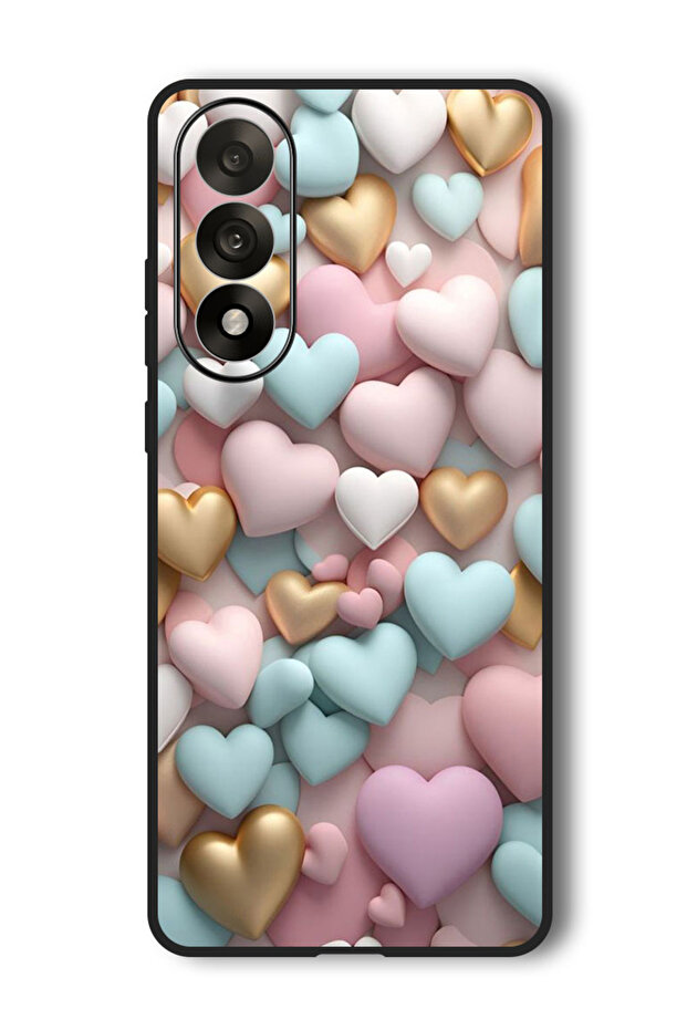 Case Compatible with OnePlus Nord 5 6.83 Inch Protection Shockproof Bumper Cover Colourful Hearts