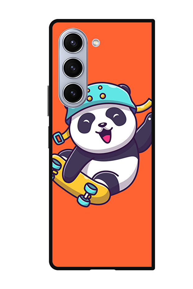 Protective Case Anti Scratch Shock Proof Bumper Cover For Samsung Galaxy Z Fold 5 Skiing Panda