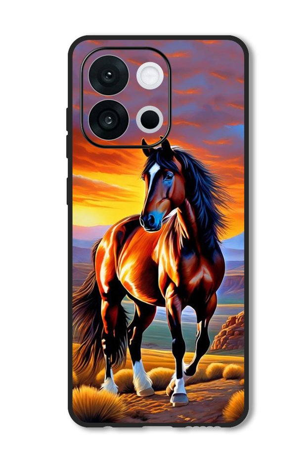 Case Compatible with OnePlus 13s 6.32 Inch Protection Shockproof Bumper Cover Horse Painting