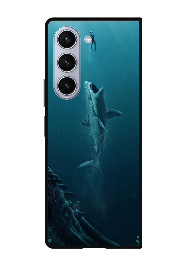 Protective Case Anti Scratch Shock Proof Bumper Cover For Samsung Galaxy Z Fold 5 shark & men