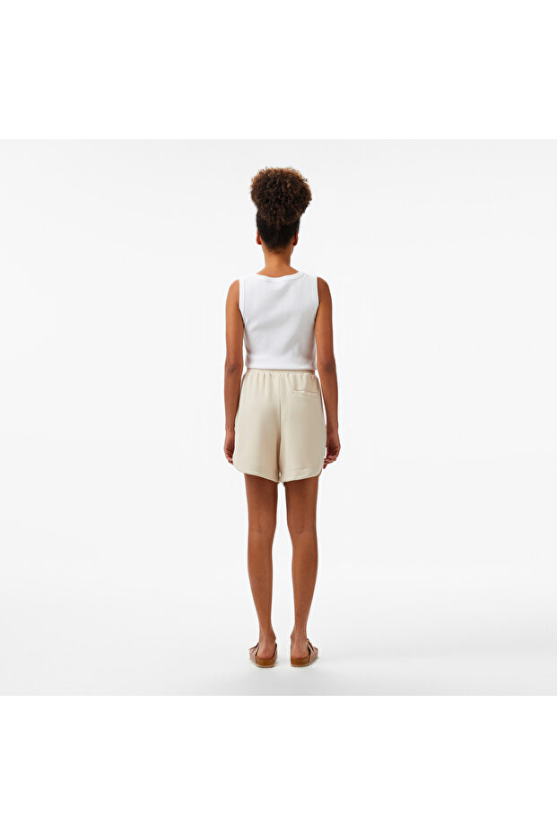 Kadın Krem Regular Fit Şort - 2
