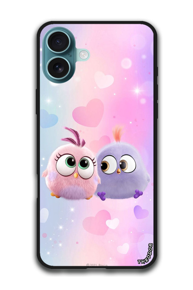 Protective Case Anti Scratch Shock Proof Bumper Cover For iPhone 16 Plus (6.7)-inch Two Cute birds