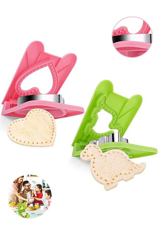 2PCS Sandwich Maker, Sandwich Cutters for Kids Lunch,Crustless Breakfast Sandwich Cutter and Sealer