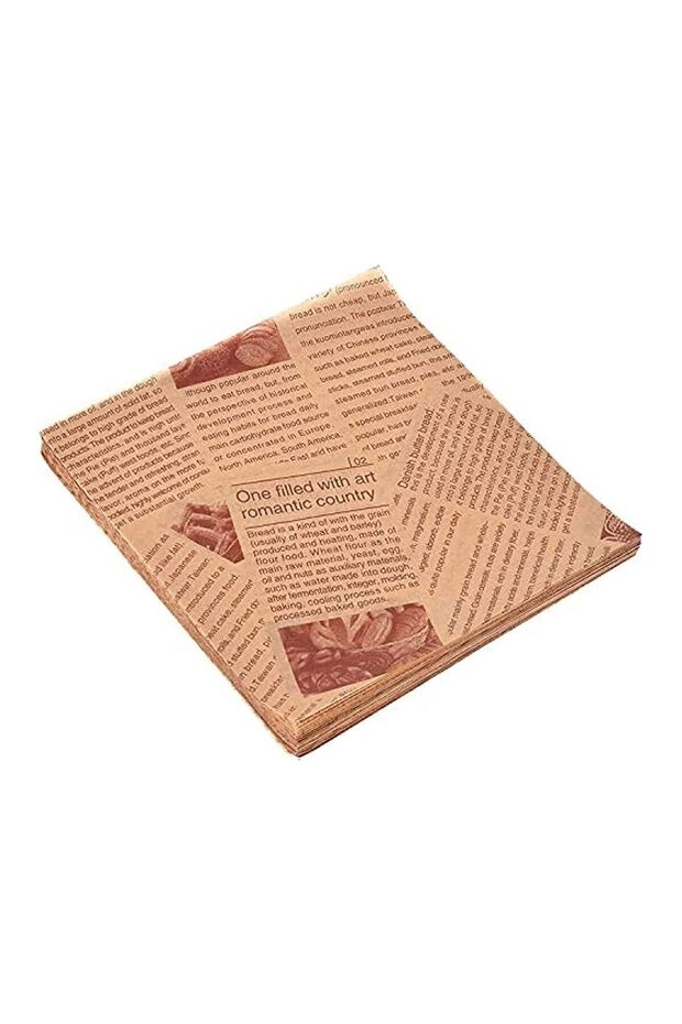 Parchment Paper,100 Sheets Food Wrap Papers Sandwich Burger Wrappers,Square Baking Parchments Non-S