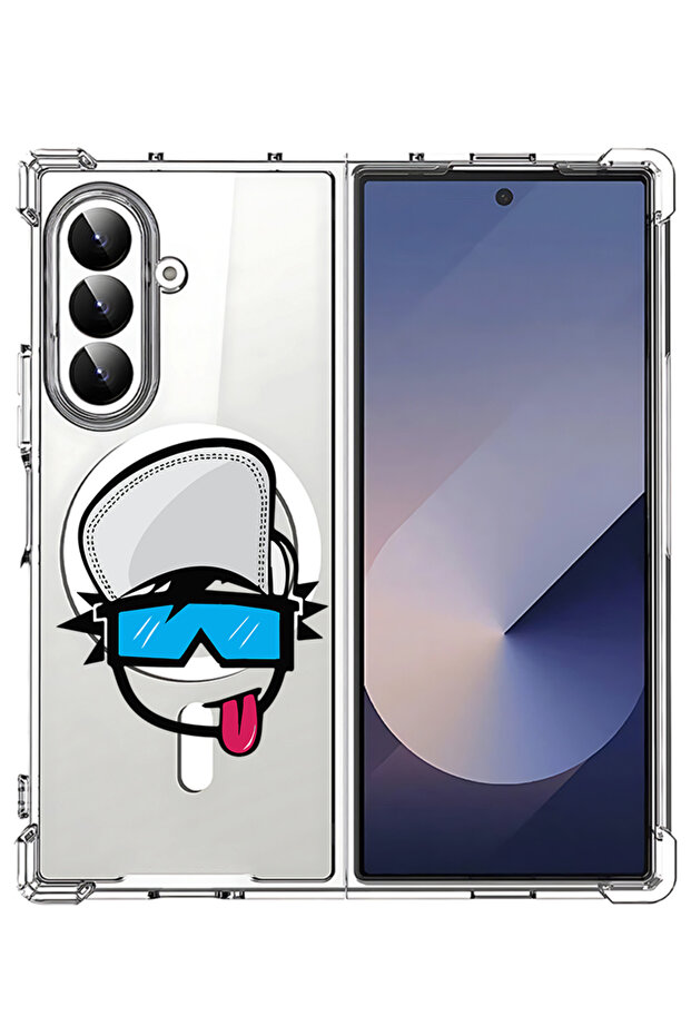 Case for Samsung Galaxy Z Fold 7 Compatible with MagSafe, Shockproof Phone Cover Crew 5