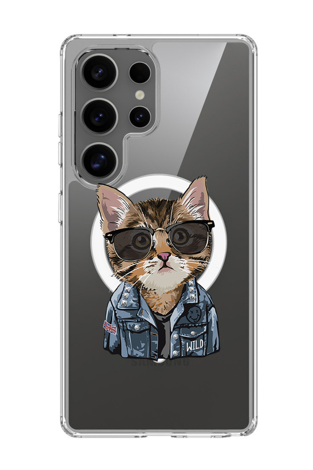 Case for Samsung Galaxy S25 Ultra 6.9-inch Compatible with MagSafe, Shockproof Phone Cover swag cat
