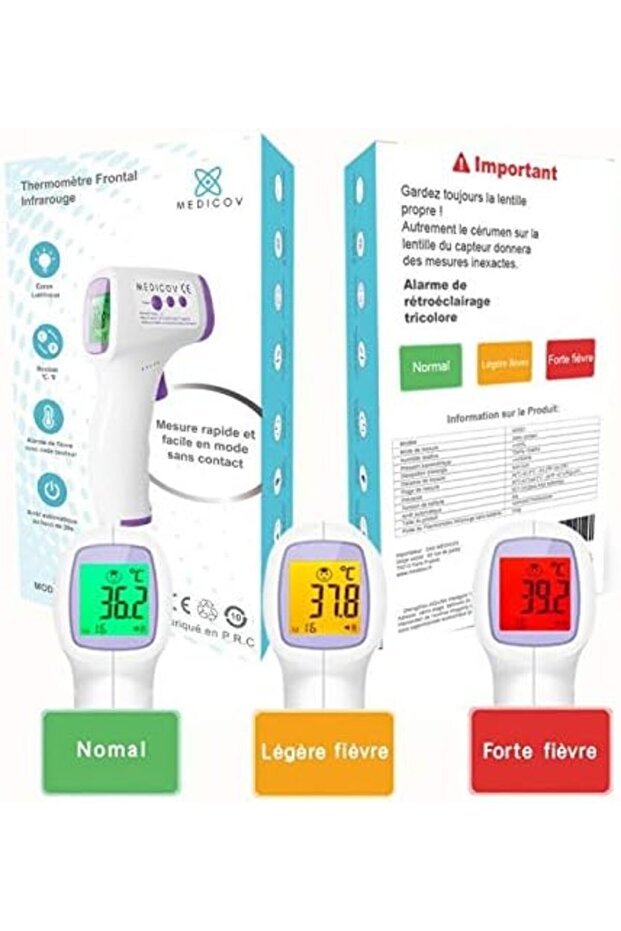 مقياس حرارة الجبهة بالأشعة تحت الحمراء - موديل Ad801 - 3