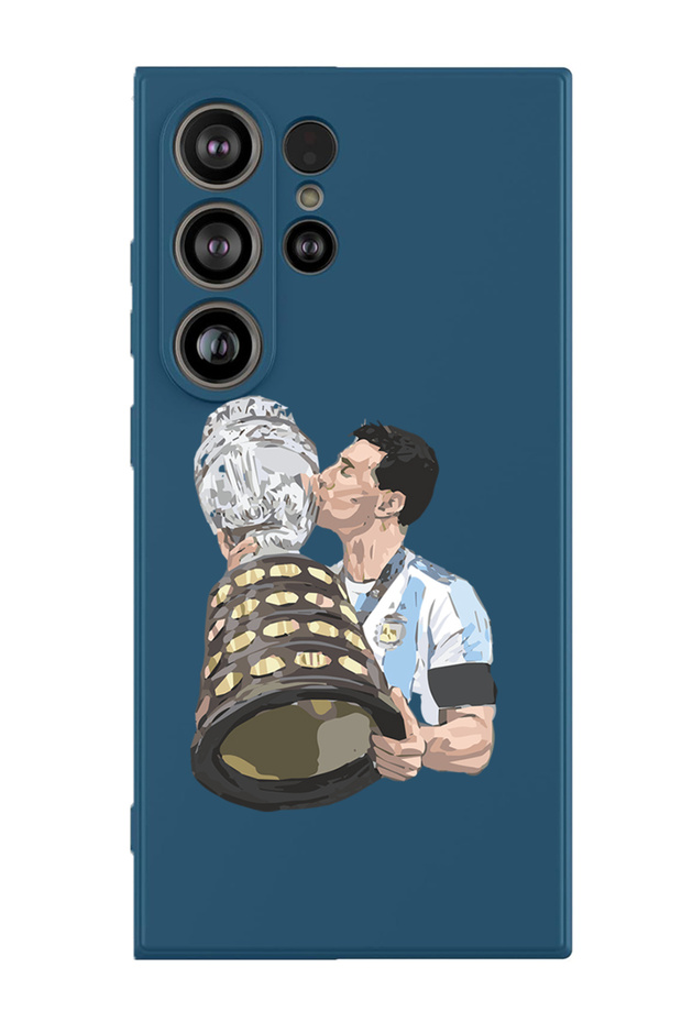 Protective Liquid Silicone Shockproof Case For Samsung Galaxy S25 Ultra (Blue) - Messi