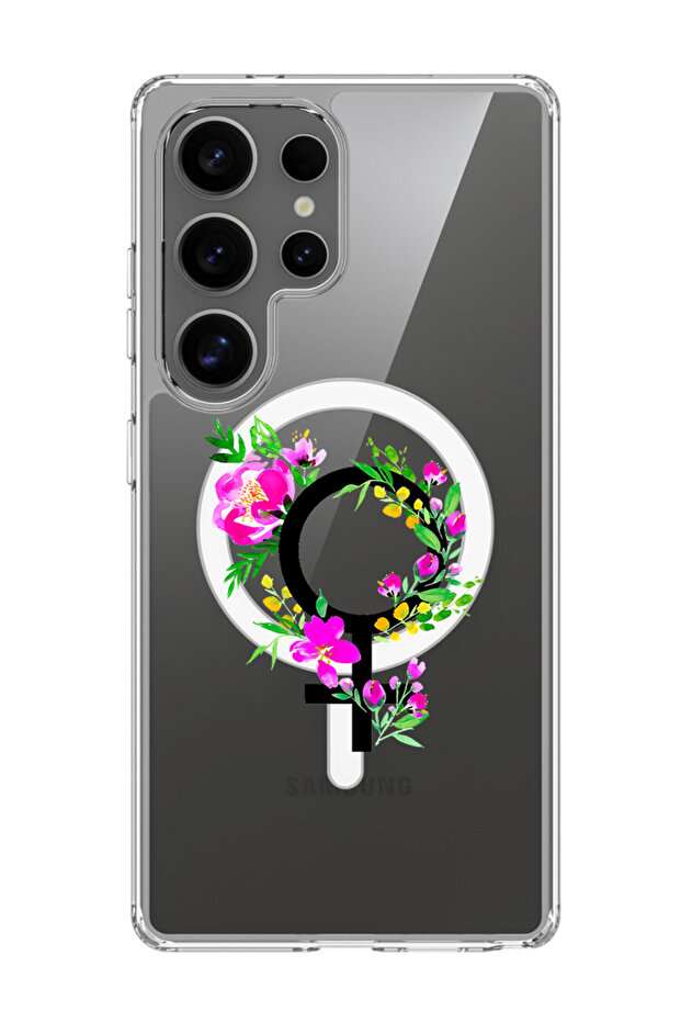 Case for Samsung Galaxy S25 Ultra Compatible with MagSafe, Cover womens day floral