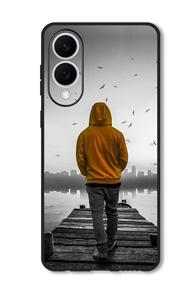 Case Compatible with Samsung Galaxy S25 Edge 6.7 Inch Protection Shockproof Cover Sad Boy Walking