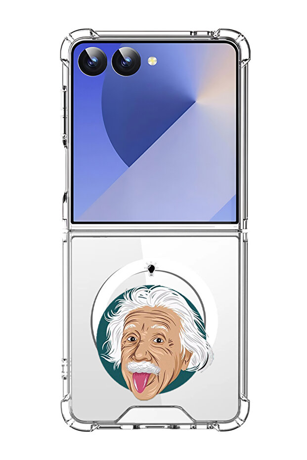 Case for Samsung Galaxy Z Flip 7 Compatible with MagSafe, Shockproof Phone Cover Einstein idea