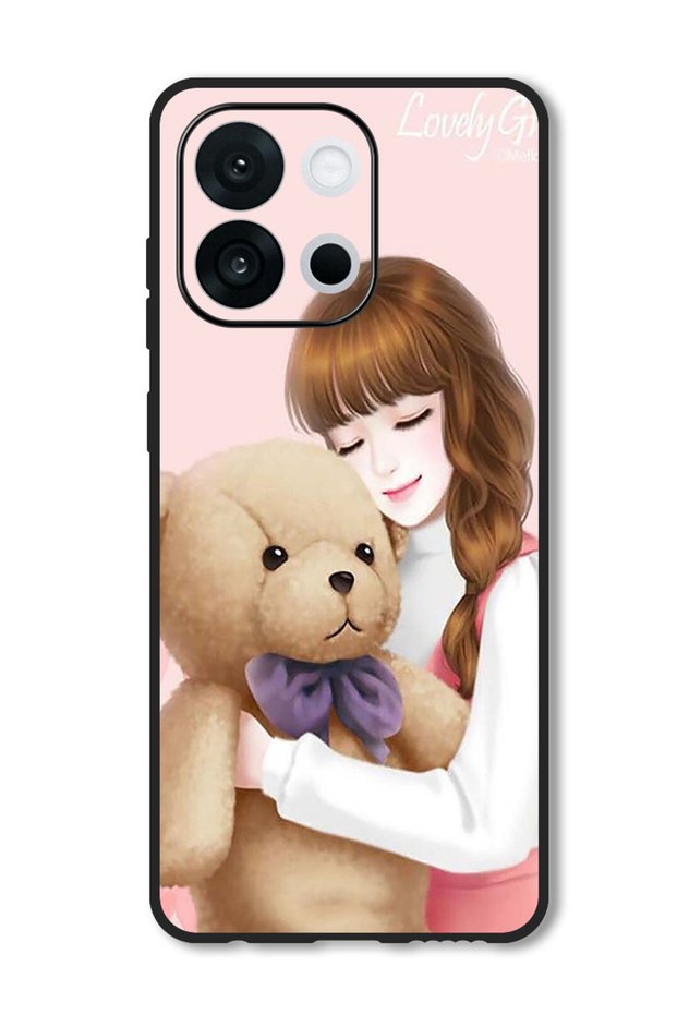 Case Compatible with OnePlus 13s 6.32 Inch Protection Shockproof Cover Lovely Girl Witih Teddy