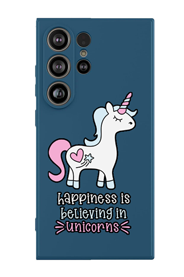 Protective Liquid Silicone Case For Samsung Galaxy S25 Ultra (Blue) - Happiness is believing