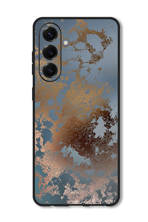 Case Compatible with Samsung Galaxy M56 6.74 Inch Protection Shockproof Cover Golden Grey Design