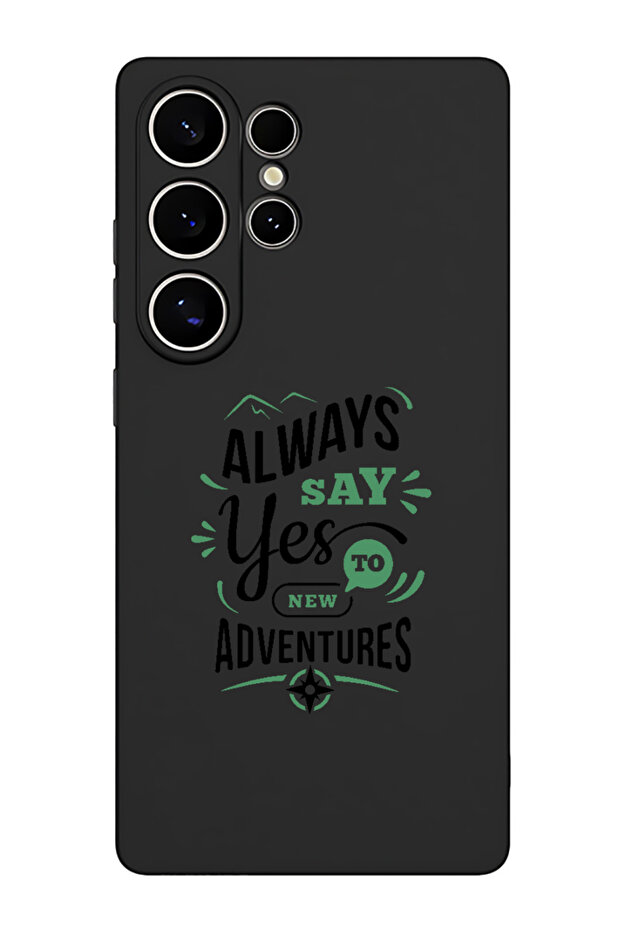 Protective Liquid Silicone Shockproof Case For Samsung Galaxy S25 Ultra (Black) - always say yes to