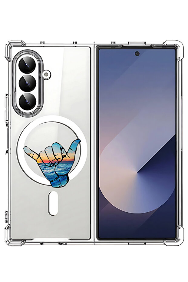 Case for Samsung Galaxy Z Fold 7 Compatible with MagSafe, Shockproof Phone Cover H&