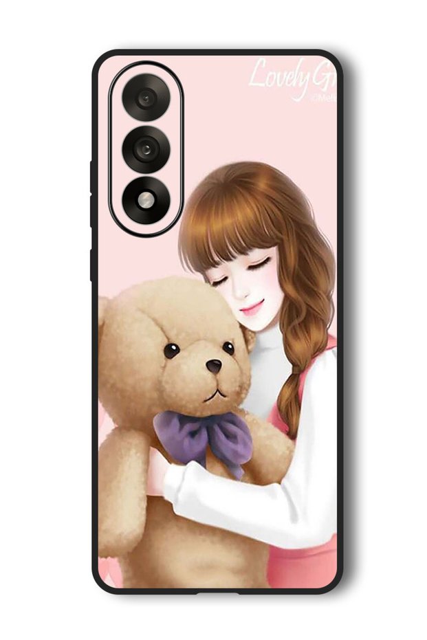 Case Compatible with OnePlus Nord 5 6.83 Inch Protection Shockproof Cover Lovely Girl Witih Teddy