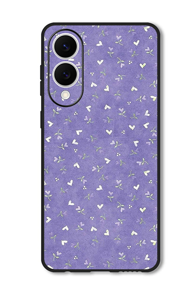 Case Compatible with Samsung Galaxy S25 Edge Protection Shockproof Cover Hearts Purple