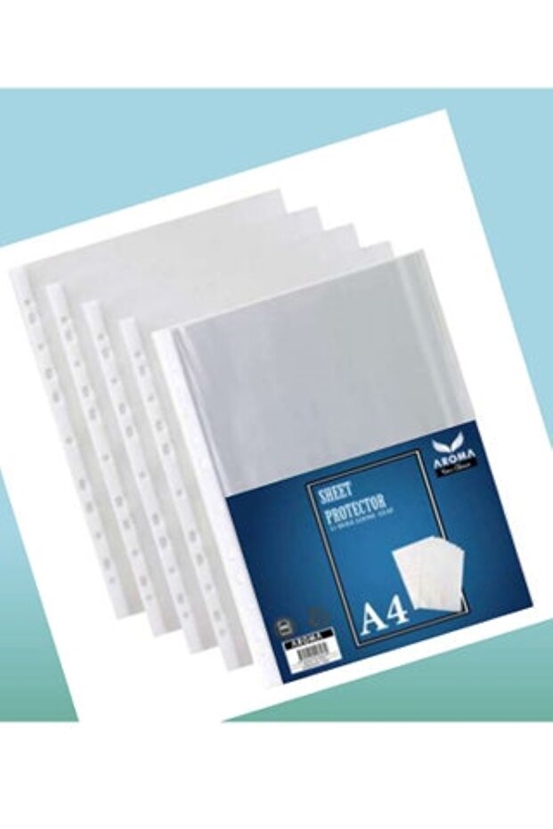 A4 Sheet Protectors 50 Micron – Durable Transparent Plastic Sleeves for Documents -Pack of 100
