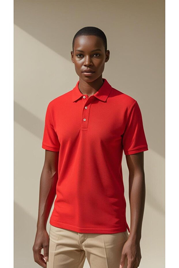 Men's Regular Fit Cotton Soft Texture Breathable Fabric Non Curling Collar Polo Collar T-Shirt