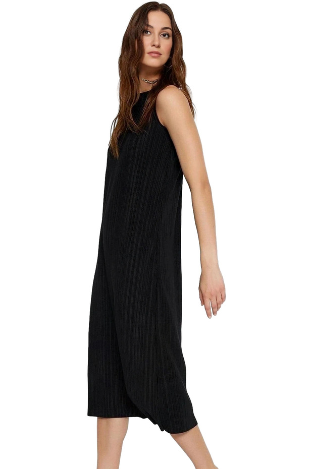 Women's Pleated Midi Dress Comfortable Fit Knitted Fabric Daily Use a Must Have in Summer