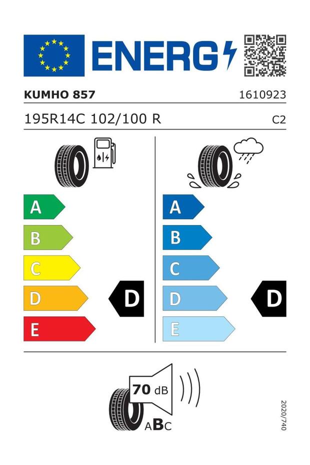 195R14C 102/100R RADIAL 857 - 2