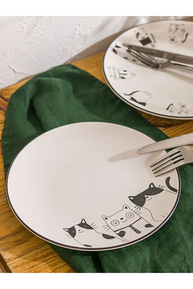 Sparkling Selections from Shining Store |   Cat Printed Ceramic Plate Set of 2 20 cm - 3