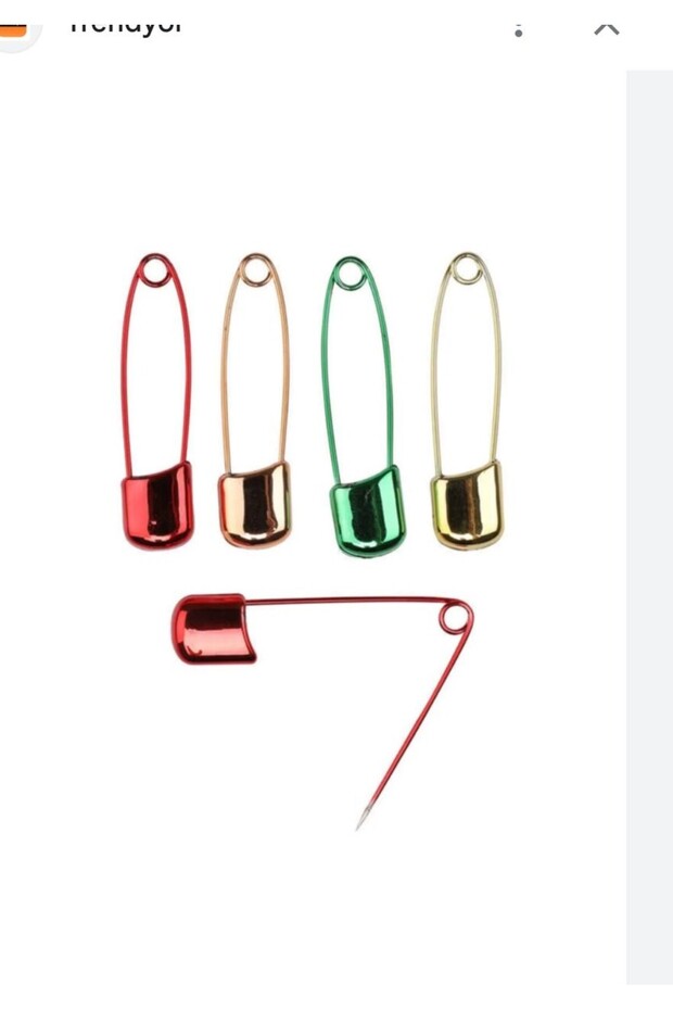 Iron Colored Safety Pin 5 cm 10 Pieces