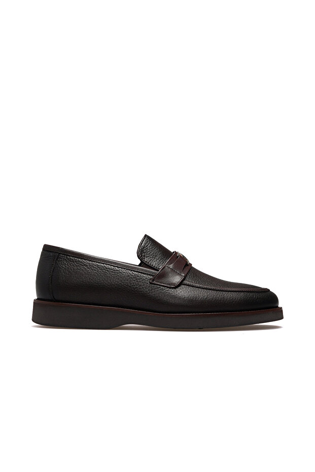 Men's genuine leather loafer lightweight shoe 25k 119569 m coffee